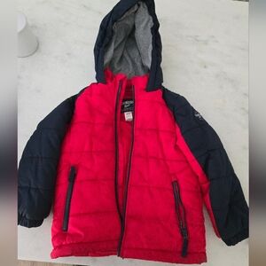 OshKosh B'gosh Red and Navy Puffer Jacket Size 5-6 Boys